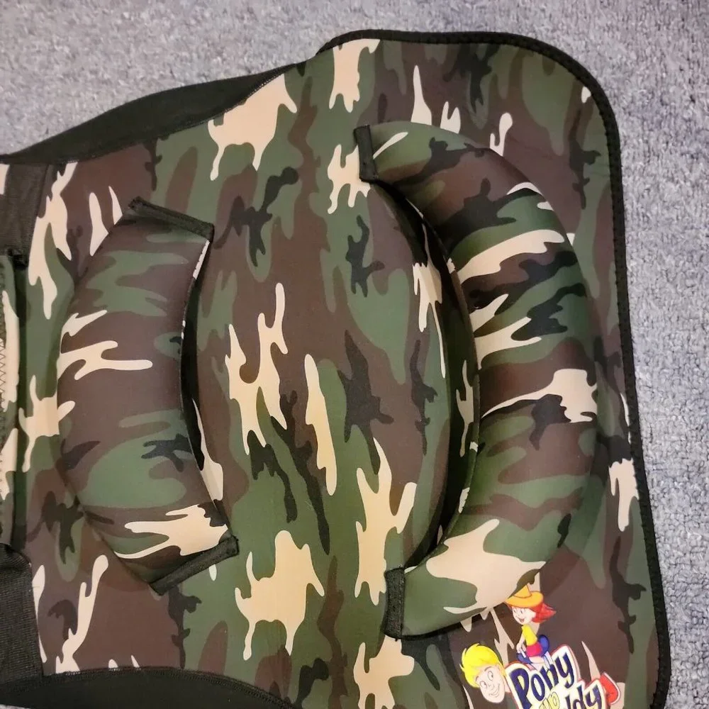 Pony Up Daddy Saddle - Green Camouflage - (Ages 2-6) - Piggyback Ride Cushion